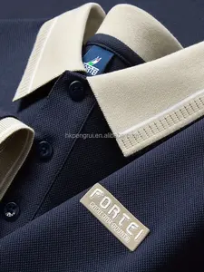 Camisas Formales para Hombre PENGRUI, Bordado Personalizado con Logotipo en la Parte Delantera, Patrón de Letras, Tejido Transpirable, Manga Corta, Algodón, Modelo 99 - Product Image 6