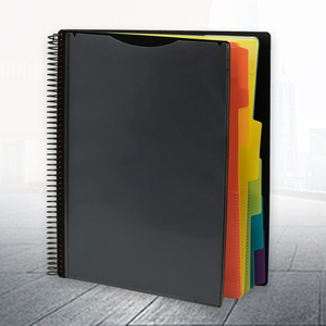 12-Pocket Spiral Multi-Subject Notebook Organizer Letter Size Poly <strong>Project</strong> <strong>Folder</strong> for Multi-File Management - Product Image 1
