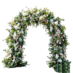Arco Floral en Forma de U Estilo Boho con Hierba de Pampas y Flores Secas para Decoración de Bodas y Eventos Modernos - Product Image 3