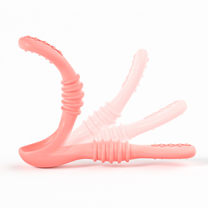 100% Máy Rửa Chén An Toàn Chất Liệu Silicone Cho Ăn Trẻ Mới Biết Đi Đồ Dùng Muỗng Mọc Răng Mini Sticker Bộ Muỗng Cho Bé - Product Image 3