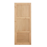 Porte intérieure à persiennes en pin massif, entièrement en bois massif, ventilée, pour salle de bain, placard, décoration.