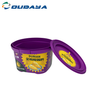 Inyección 1kg 500g 750ml Plástico Comida Galleta Mantequilla Contenedor Caja de helado Cubo Paquete Caja Contenedor IML