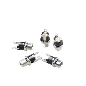 DC-025M Soldering 5.5mm * 2.1mm Metal DC Power Jack Socket Connector Copper 5.5*2.1 DC Jack Socket Connector Female 5521