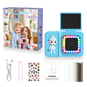<b>Blue</b> Kids Instant Print Camera One Click Photography <b>LED</b> <b>Light</b> Toy for 3-6 Ai camera - Product Image 4