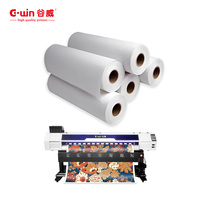 Papier de transfert thermique par sublimation GWIN blanc 100 g/m² 1,62 x 200 m (66,92 pouces) en rouleau pour impression numérique - Vente en gros