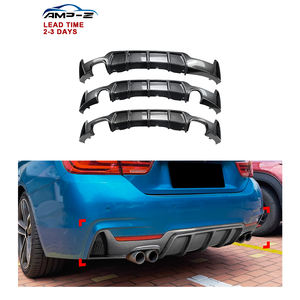 Difusor de hoja de parachoques trasero divisor de coche negro de fibra de carbono para <span class=keywords><strong>BMW</strong></span> <span class=keywords><strong>4</strong></span> Series F32 F33 F36 M Sport 2014-2020 accesorios de coche - Product Image 1