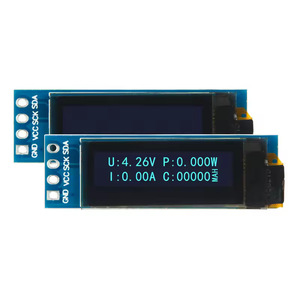 จอแสดงผล OLED ขนาด 0.91 นิ้ว 128x32 อินเทอร์เฟซ IIC ติดตั้งบน PCB หน้าจอสีน้ำเงินขาว - Product Image 3