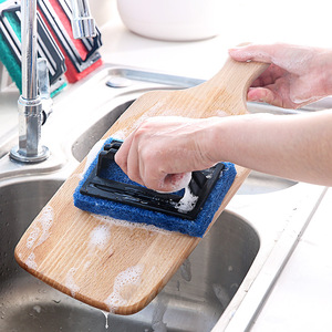 Sponge bathroom scrubber with handle, pot and pan scrubber, stove scrubber, sink cleaning <b>brush</b>, crevices <b>brush</b>, pool scrubber, - Product Image 4