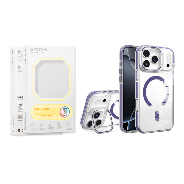 PC TPU Zinc Alloy Wireless Charge Magnetic Phone Case for 17 to 12 Series Camera Kickstand in Premium Packaging