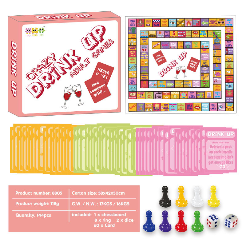 Jeu à boire rose [Plateau de jeu en tissu imperméable]