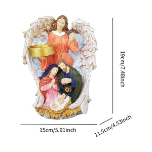Figura Decorativa de la Virgen María y el Niño Jesús, Arte Popular de Poliresina WeiVista, Fabricante Mayorista de Artículos Religiosos para Decoración del Hogar, Cristiano 24016 - Product Image 2
