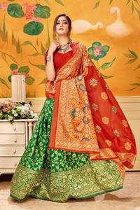 Saris en soie artificielle pour occasions spéciales, mariages, designs modernes multicolores, lavables, durables, pour femmes, vente en gros Alphanumero - Product Image 4
