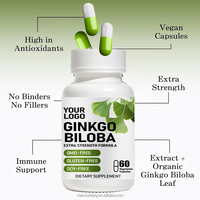 OEM Ginkgo Biloba Extrakt Kapseln Antioxidans Kräuterergänzung für Erwachsene Nicht für Schwangere Private Label Fabrik Nahrungsergänzungsmittel