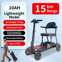 Scooter électrique compact pour personnes âgées, léger, pliable, avec frein automatique