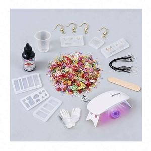 Fashion Jewelry Handmade <b>Resin</b> Craft Making <b>Kit</b> Hard Transparent Cure <b>Resin</b> UV Light Silicone Forms Accessories for Christmas - Product Image 1