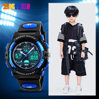 SKMEI 1163 regalo del Día de los niños relojes de banda de silicona números grandes relojes deportivos para niños fecha automática