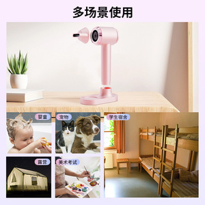 High Speed Wireless Hair Dryer With Negative Ion Hot Cold Air Constant Temperature DC Motor Battery Powered Pink And Black - Product Image 2
