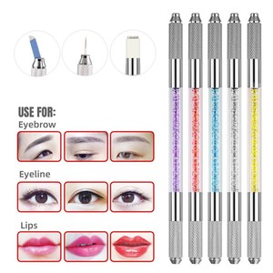 Stylo de Microblading en cristal d'acier inoxydable stylo manuel de la meilleure qualité de <span class=keywords><strong>tatouage</strong></span> de sourcil pour des fournitures permanentes de maquillage - Product Image 2