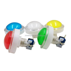 12V 60mm chapeau convexe bouton poussoir rond pour Consoles de jeu à pièces distributeur automatique Machine à griffes machine de basket-ball - Product Image 5