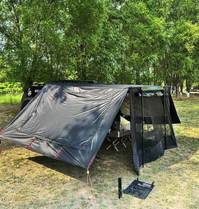 Auvent latéral de voiture, Tente latérale de voiture, Abri de camping extérieur pour 3-5 personnes, Abri de camping gonflable pour 3-5 personnes, Auvent rond pour voiture pour le voyage autonome - Product Image 5
