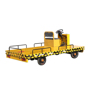 Carros de Mano de Plataforma Plana de 4 Ruedas con Capacidad de Carga de 1 Tonelada, Carro Eléctrico de Plataforma Plana para Logística y Almacén - Product Image 2