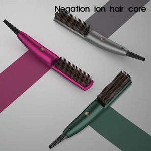 Cepillo Alisador de Cabello Eléctrico de Cerámica, Plancha de Pelo con Peine Estilizador para Uso Doméstico y Hotelero, Peine de Iones Negativos para Hombres - Product Image 4