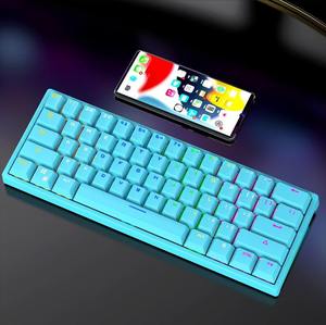 Teclados Gaming Blanco Teclados Para Computadora Juegos 61 Keys ultra Compact Wired Mechanical <b>Keyboard</b> Gaming <b>Keyboard</b> - Product Image 3