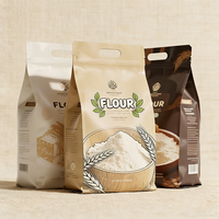 Sachets Doypack Biodégradables de Qualité Alimentaire en BOPP pour Aliments pour Animaux, Emballage Refermable pour Épices, Blé, Maïs, Soja, Farines de Manioc