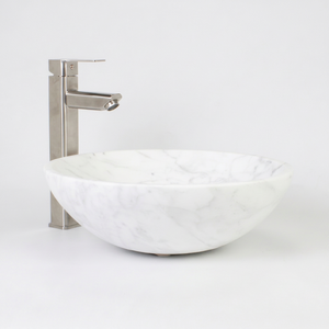 Lavabo de Baño Moderno de Diseño Europeo, Hecho a Mano, Ovalado, de Porcelana, Mármol y Concreto, Modelo DS-001A-40-CARA, Fabricado en Malasia - Product Image 1