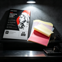 Papier de transfert thermique A4 pour tatouage, motif carbone rouge, pour machine à copier l'art corporel, fournitures de tatouage, OEM personnalisé, vente en gros
