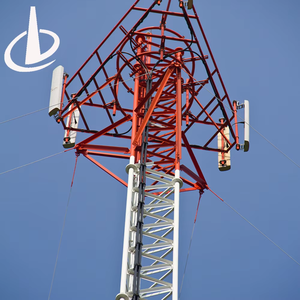 Torre Tubolare Zincata per Telecomunicazioni a 3 o 4 Gambe, in Acciaio Angolare, per Microonde, GSM, LTE, con 3 Tubi per Trasmissione del Segnale - Product Image 3
