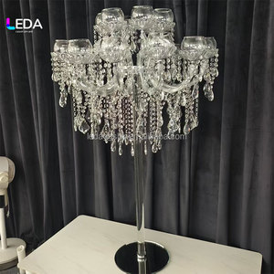 Candelabros de Cristal LEDA, Diseño de Venta Caliente, para Banquetes de Boda, Restaurantes, Decoración de Mesa para el Día de San Valentín - Product Image 1
