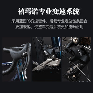 Vélo de route en alliage d'aluminium, vélo à vitesse variable, double frein à disque, vélo de course pour adultes, adolescents, étudiants, fourche - Product Image 2