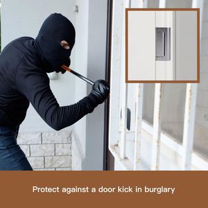 WEKIS Home Security Inward Swinging Door <b>Lock</b> Child Proof Reinforcer Anti-Theft Privacy Aluminum Alloy Reinforcement Door Latch - Product Image 5