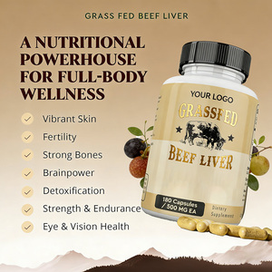 Cápsulas de Hígado de Res Alimentado con Pasto Natural, Certificado GMP, 180 Cápsulas, 500 mg EA para Apoyo Nutricional - Product Image 3