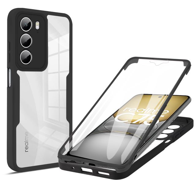 360 Full Body Screen Protector Transparent Case for Realme C75 / for Realme C75x / for Realme 14x Shockproof Phone Cover
