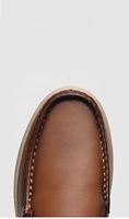 Chaussures décontractées en cuir marron pour hommes, respirantes, antidérapantes, confortables, mocassins plats pour hommes, à porter au quotidien, chaussures de bureau