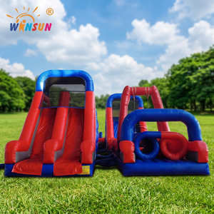 WINSUN Children Kids <b>Inflatable</b> Sports <b>Games</b> Large PVC <b>Inflatable</b> Obstacle Course - Product Image 1