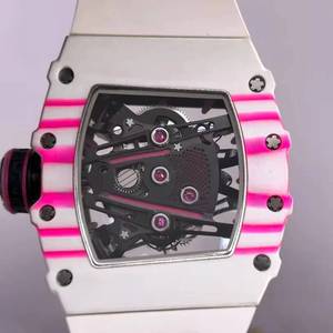 Reloj Mecánico Deportivo Unisex de Lujo con Movimiento Tourbillon de Fibra de Carbono Rosa 38-02, Diseño Esqueleto, 101g - Product Image 5