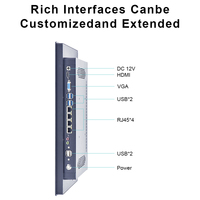 Moniteur LCD industriel intégré étanche 10,1 pouces pas cher, 1920x1080, cadre ouvert, IP65, écran tactile capacitif, USB, usage professionnel