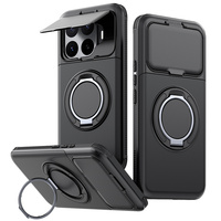 Étui de protection robuste Lichicase pour Redmi Note 17 Note 17 Pro avec cache-objectif coulissant, portefeuille et béquille
