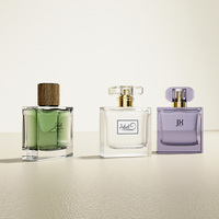 Vente en gros de flacons pulvérisateurs de parfum vides de 50ml avec logo personnalisé et professionnel avec bouchon en bois