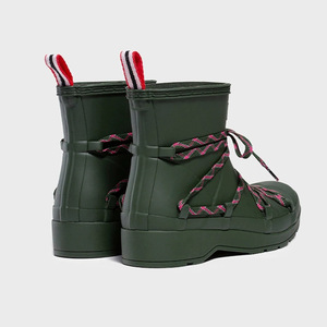 New <strong>Women</strong> <strong>Ankle</strong> Rain <strong>Boots</strong> with DIY Decorative Laces Waterproof Outdoor Shoes Factory Customizable Sample Service Gumboot - Product Image 5