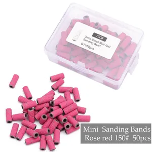50 Stück 3mm Mini-Nagelbohrer Schleifbänder Schleifgerät für Acrylnägel Gel-Entfernung Pediküre-Feilen - Product Image 3