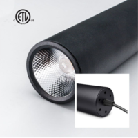 Luminaire suspendu cylindrique moderne en aluminium LED certifié ETL AC120V avec télécommande, intensité réglable, éclairage intérieur pour cuisine, salle à manger, maison