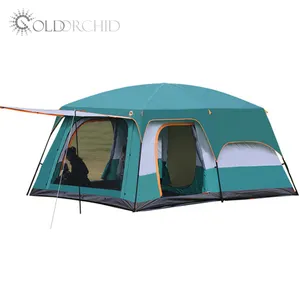 Neue design bieten 8 personen wasserdichte outdoor zwei-schlafzimmer und ein-wohnzimmer zelt familie freizeit camping zelt