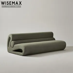 WISEMAX мебель, современный уникальный дизайн, один диван, набор стульев, деревянный каркас, губчатая ткань, 3 сиденья, диван для отдыха для дома