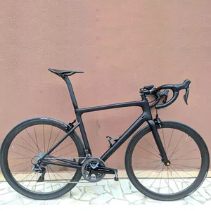 Sava — vélo de route complet en fiber de carbone de couleur noire, avec set de vitesses, Shimano R9100, 22 vitesses