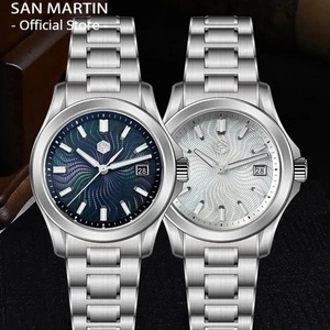 San Martin SN0150 Official 39mm Guilloche MOP Dial Gada <b>Watch</b> Miyota 9015 Luxury Men's Automatic <b>Mechanical</b> <b>Watches</b> 10 ATM Reloj - Product Image 2