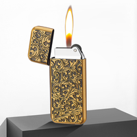 DEBANG Briquet Cigarette Meilleures Ventes 2025 Lingot d'Or Portable avec Butane Logo Personnalisable Briquet à Silex